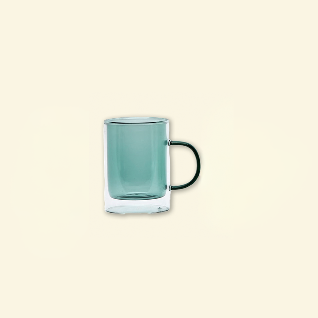 Mug doble vidrio color 250 ml