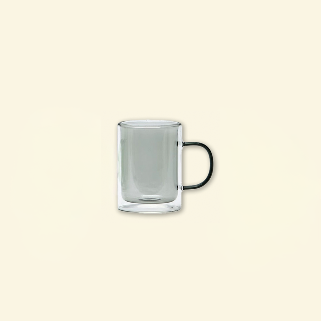 Mug doble vidrio color 250 ml