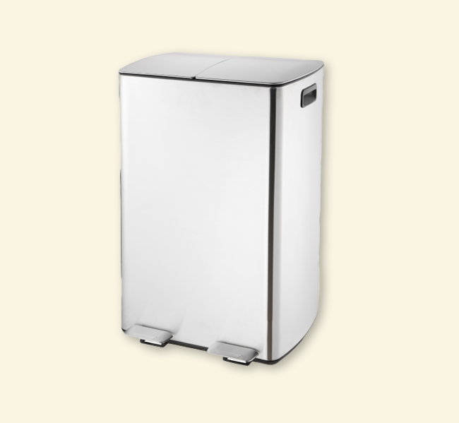 Cesto para Reciclado 60L con Dos Compartimentos