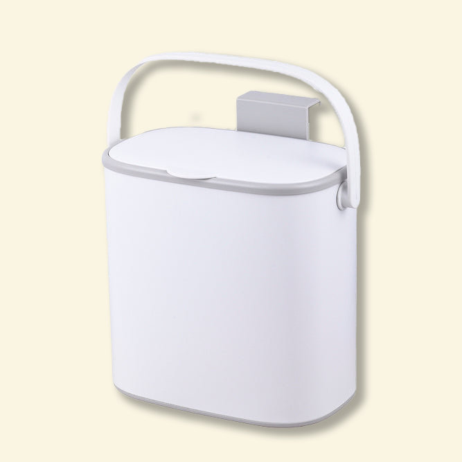 Cesto Colgante Bajo Mesada 5L Blanco/Gris