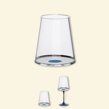 Set copa cristal  x2 vino tinto con iman + tallo x2