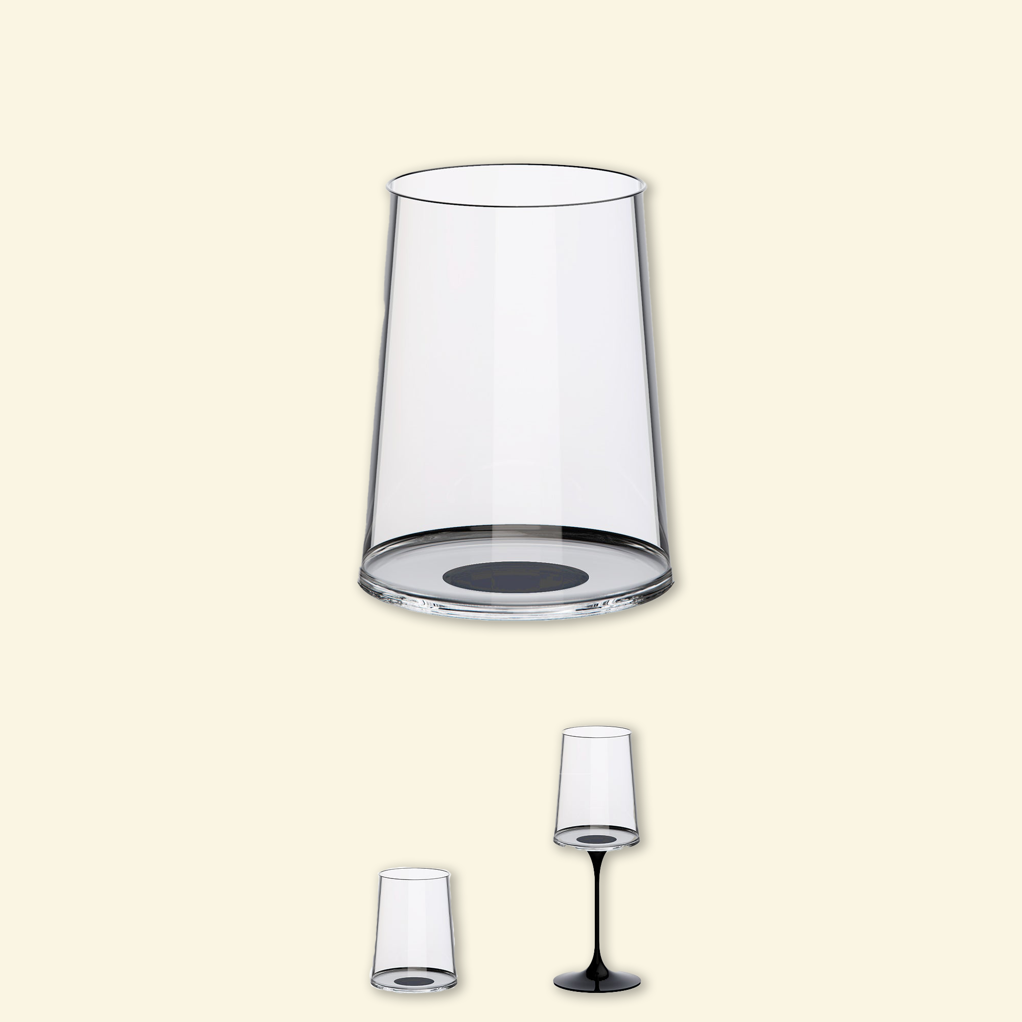 Copa cristal vino blanco con imán Set x 2