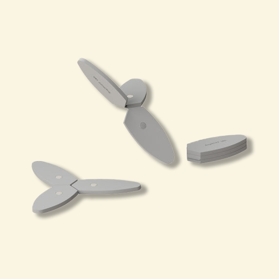 Posafuentes magnetico plegable gris