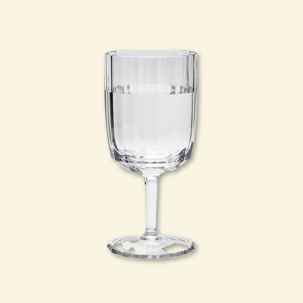 Copa acrilico facetado 350 cc