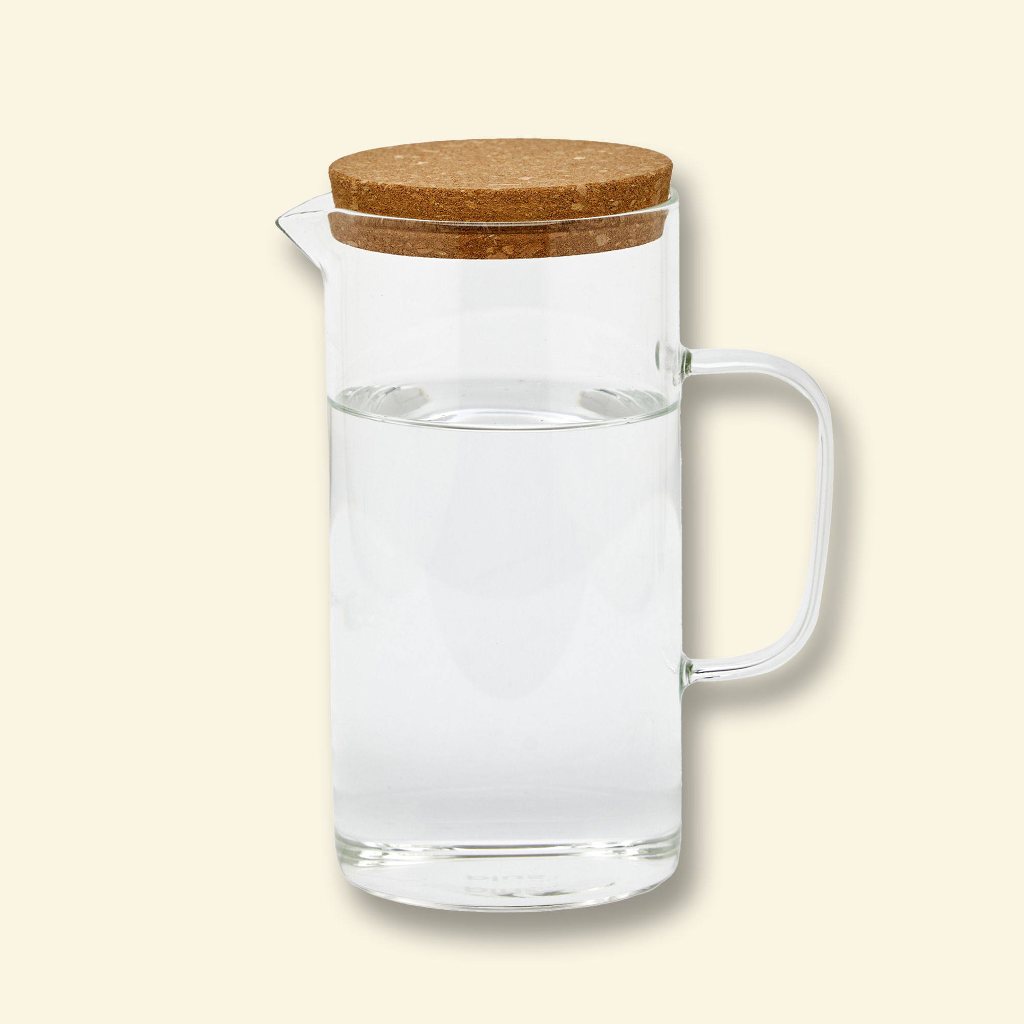 Jarra de vidrio con tapa de corcho