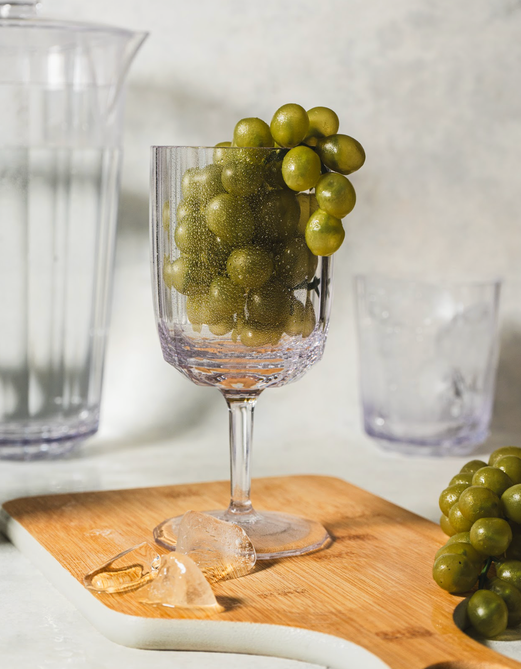 Copa acrilico facetado 350 cc