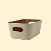 Organizador Multiuso de Fibra Vegetal Crema 26 x 18 x 11 cm