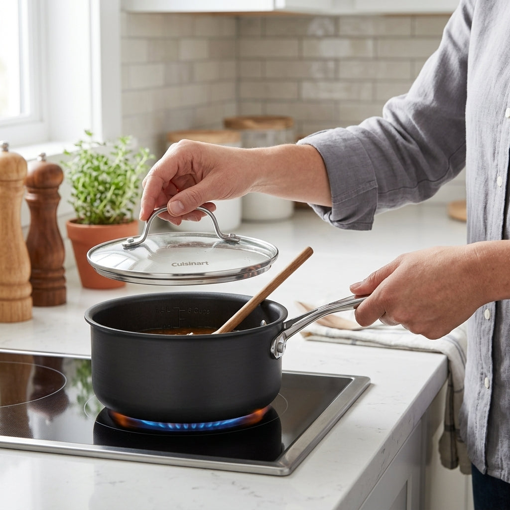Cazo Antiadherente CUISINART 14cm Verden - en uso