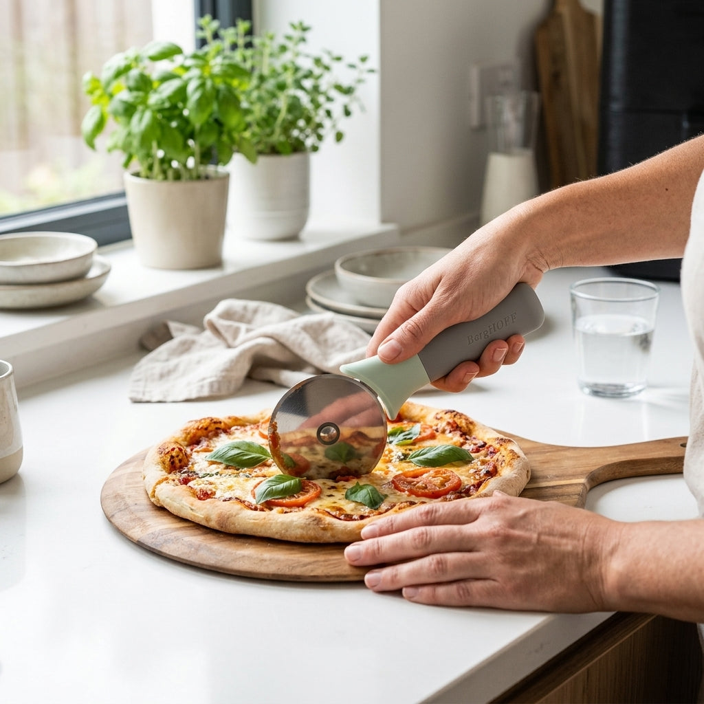 Cortapizzas Balance BergHoff Verden - en uso