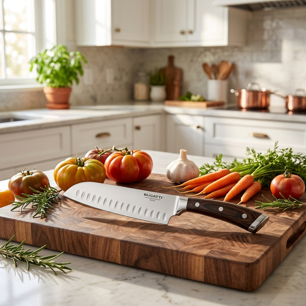 Cuchillo Santoku Ergo Pakka 20 cm Verden - contexto