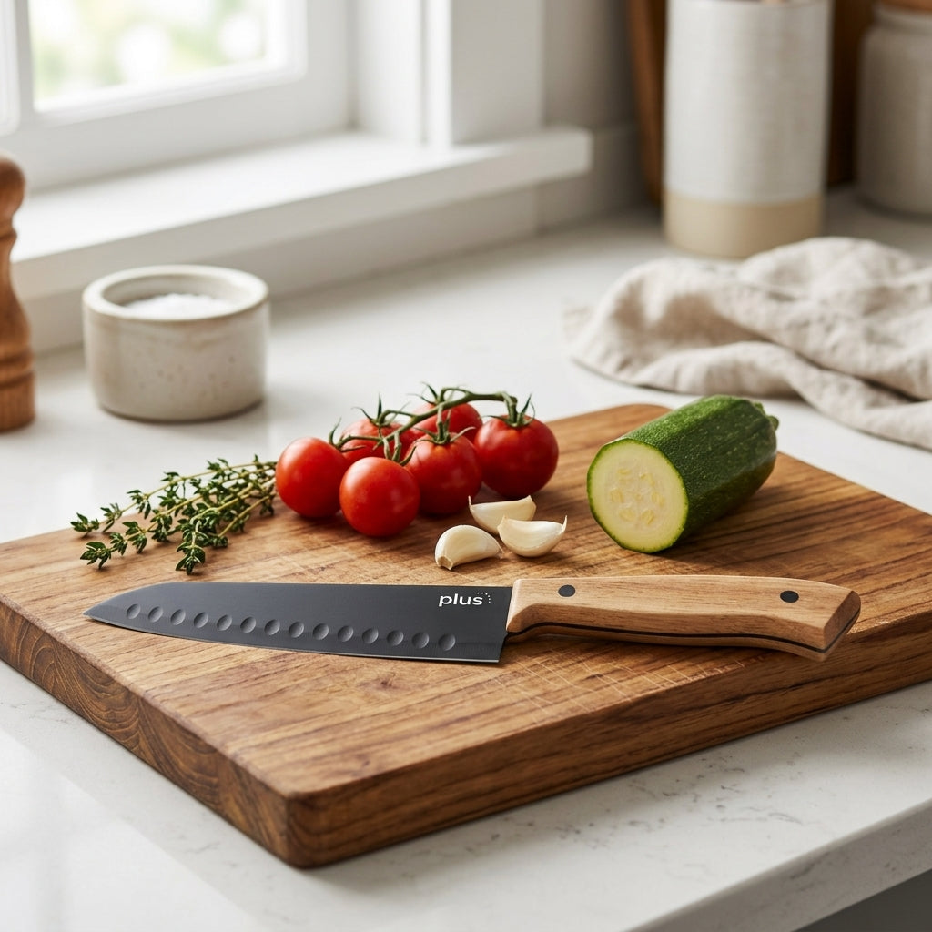 Cuchillo Santoku 7 pulgadas Verden - contexto