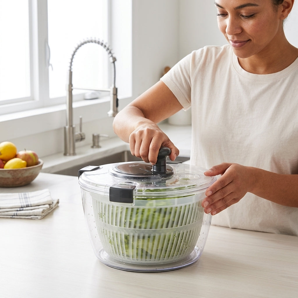 Escurre Verduras 5 Lts Verden - en uso