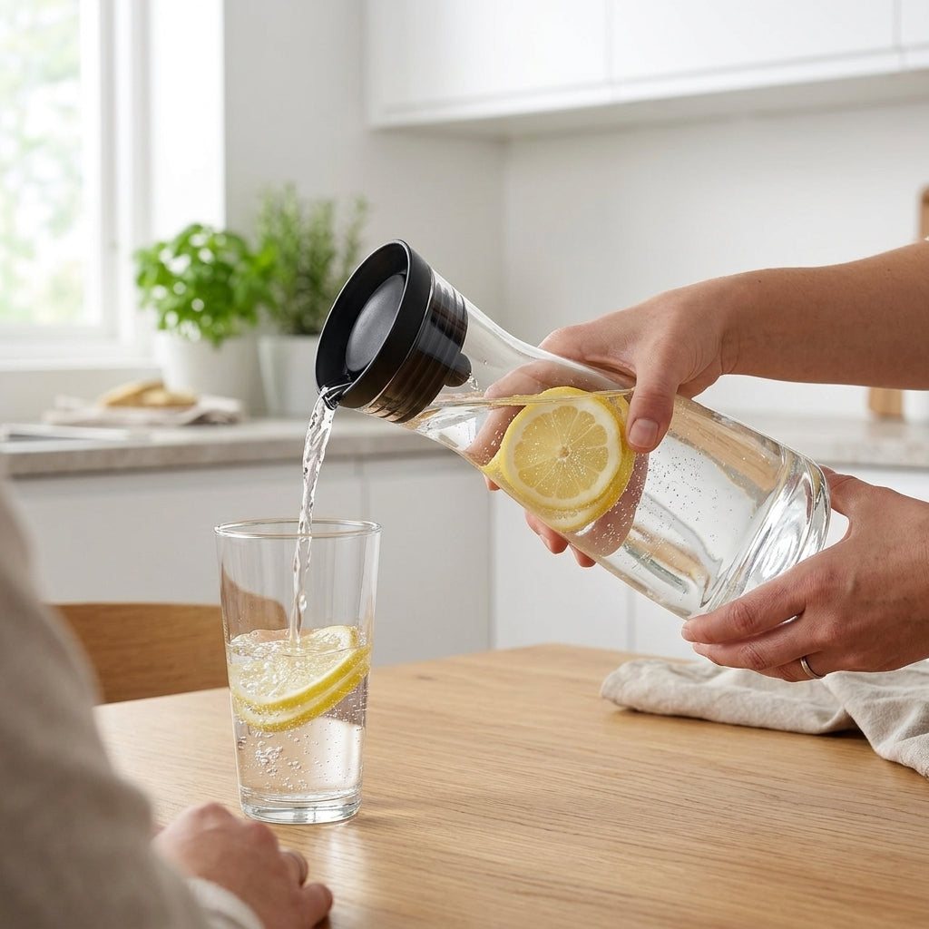 Jarra de vidrio 1300ml Verden - en uso