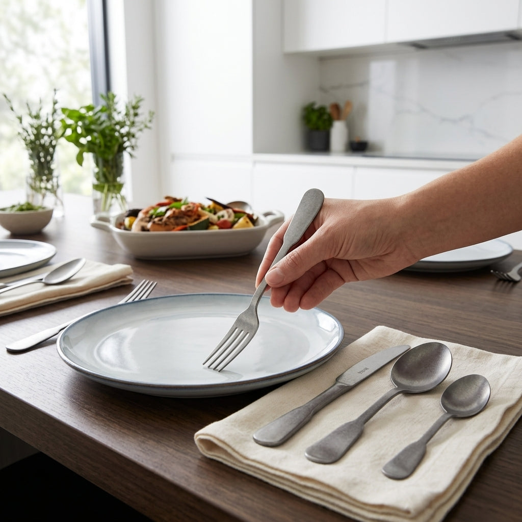 Set de 16 cubiertos Mikasa Soho Antique Verden - en uso