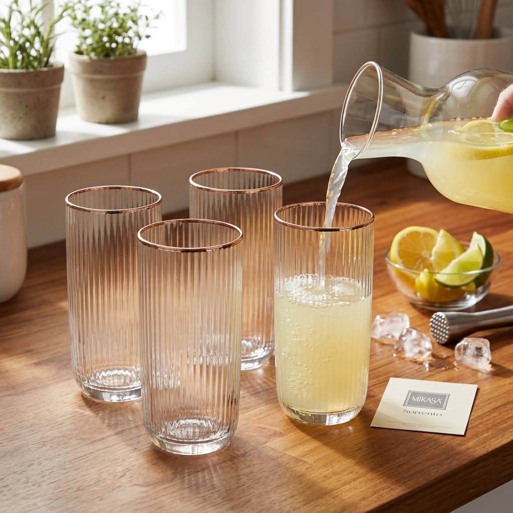 Set de 4 vasos altos Mikasa Sorrento Verden - contexto