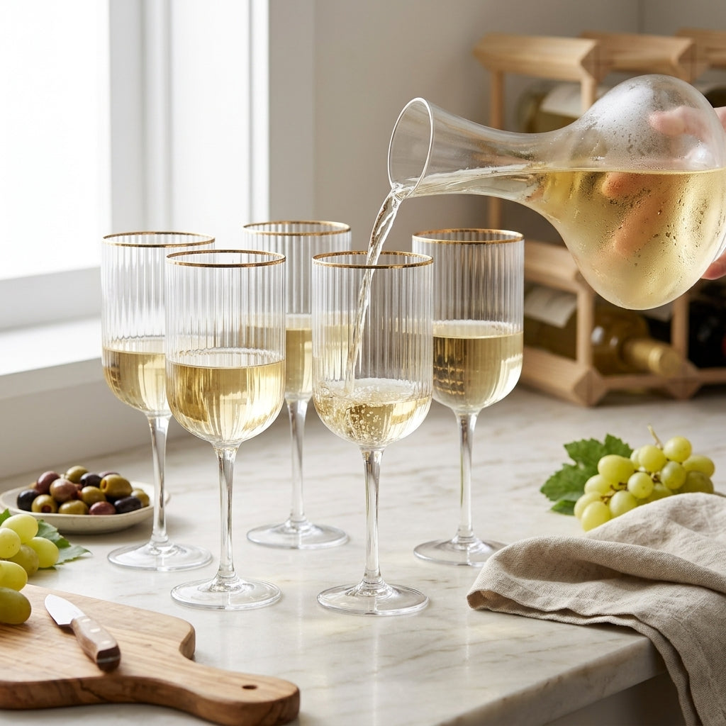 Set de 4 copas de vino blanco Mikasa Sorrento Verden - contexto