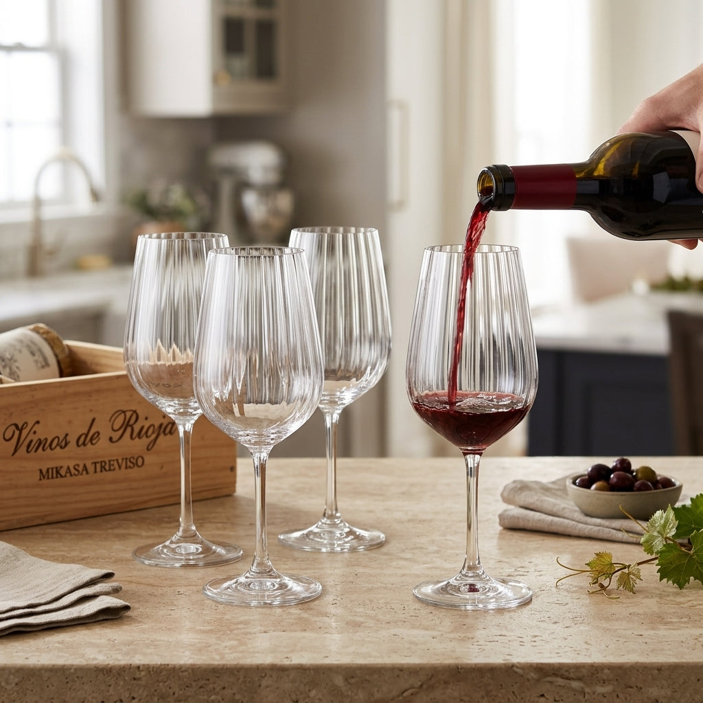 Set de 4 copas de vino tinto Mikasa Treviso Verden - contexto