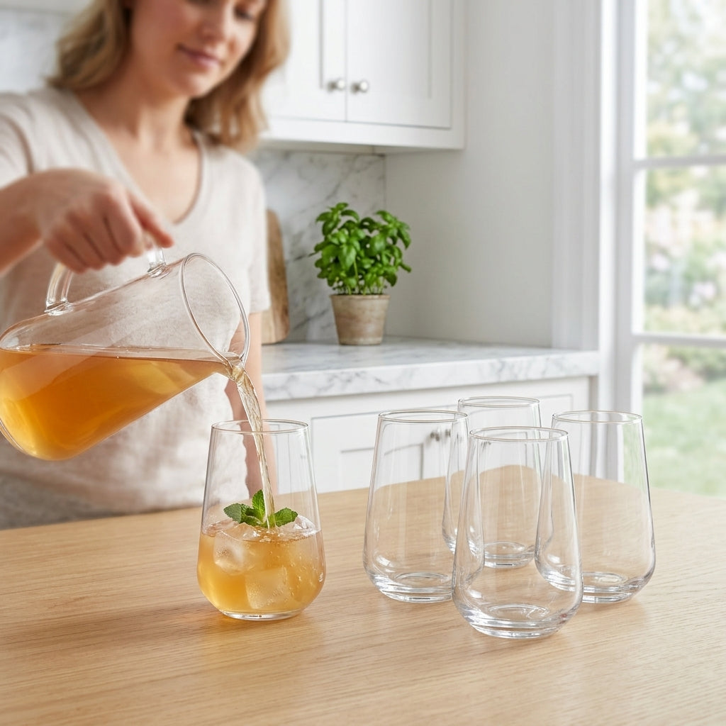 Set de 6 vasos Mikasa 380ml Verden - en uso