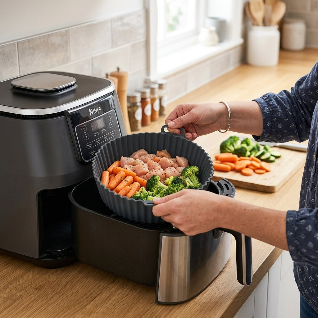 Molde para Air Fryer Verden - en uso