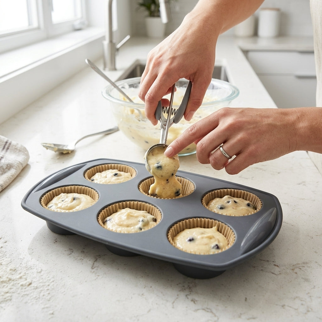 Molde de Silicona Muffins x6 Verden - en uso