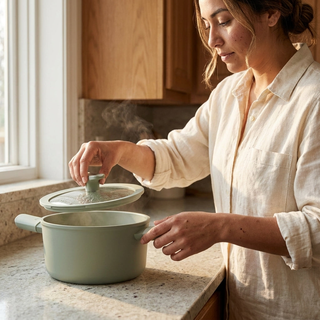 Olla Balance BergHOFF Verden - persona cocinando