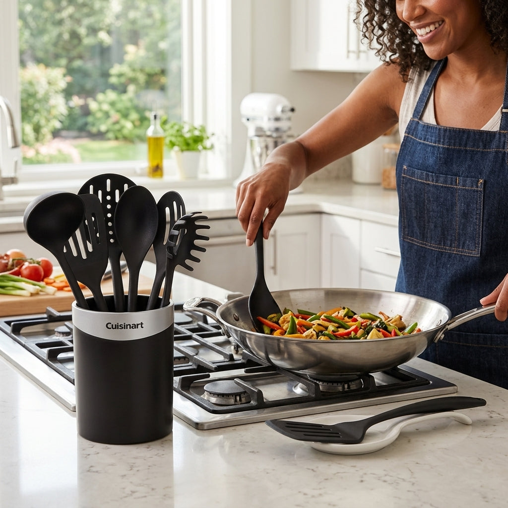 Set x 7 utensilios Cuisinart Verden - en uso