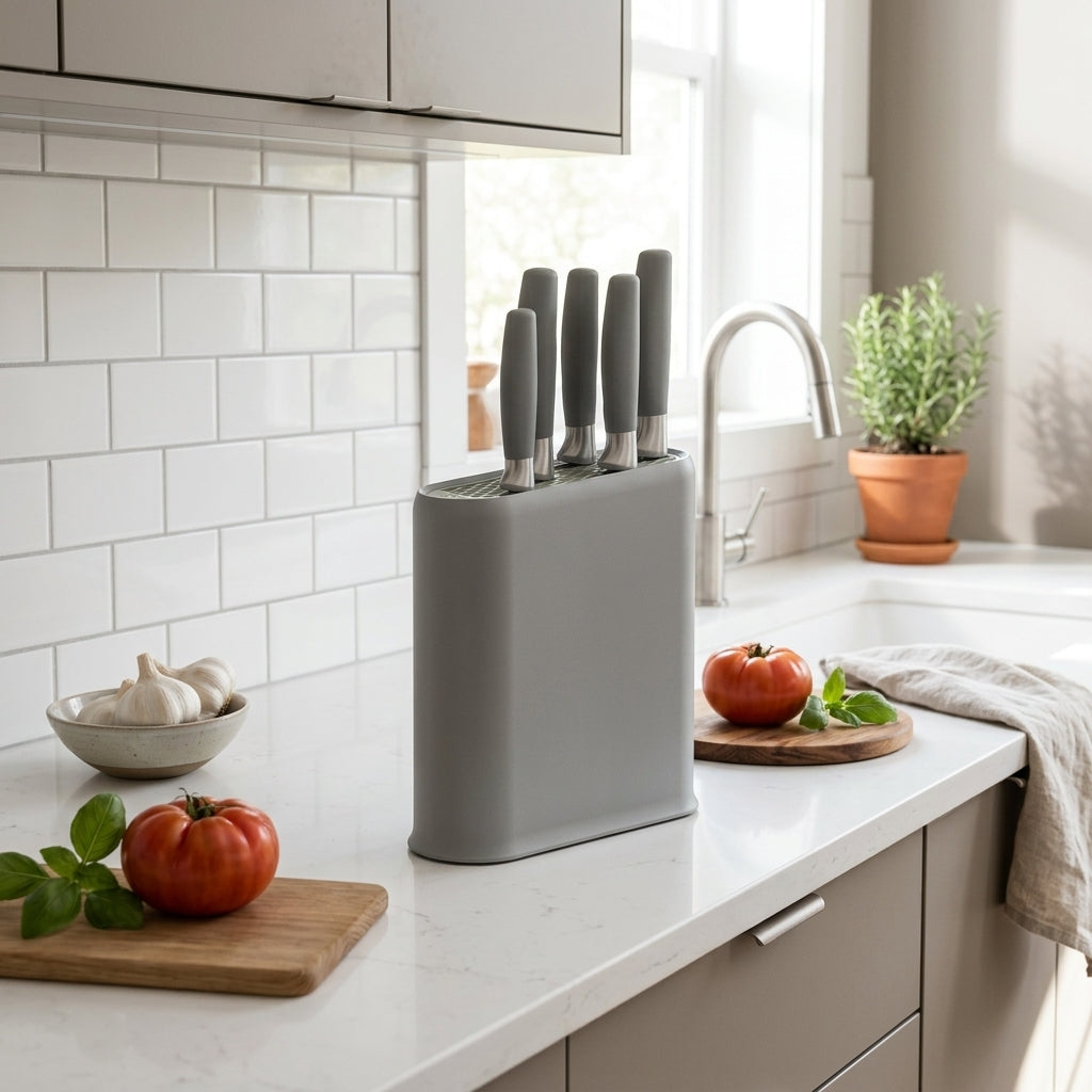 Setx6 cuchillos con taco y mango silicona BergHOFF Verden - contexto