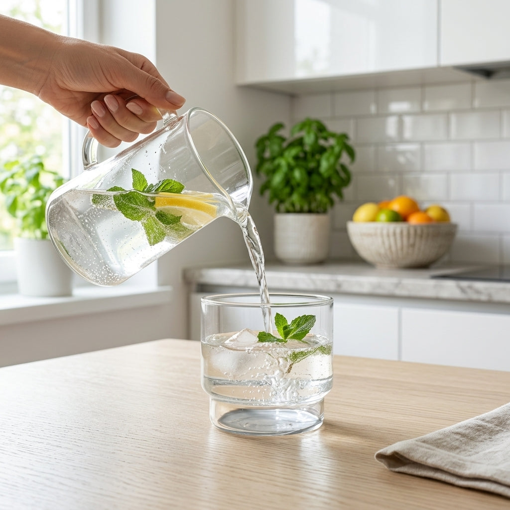 Vaso bond transparente Verden - en uso
